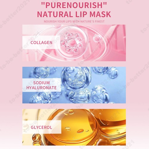 New Pink Lip Mask Collagen Anti age Moisture Hydration Repair Full Lip Plumer - Picture 9 of 14