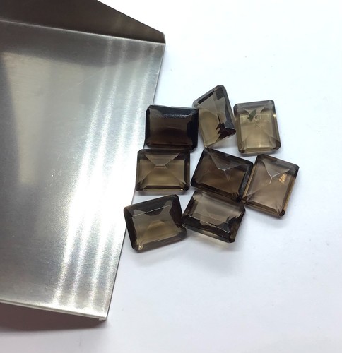 AAA Natural Smoky Quartz Octagon Cut Loose Gemstone For Making All Type Jewelry - Picture 7 of 10