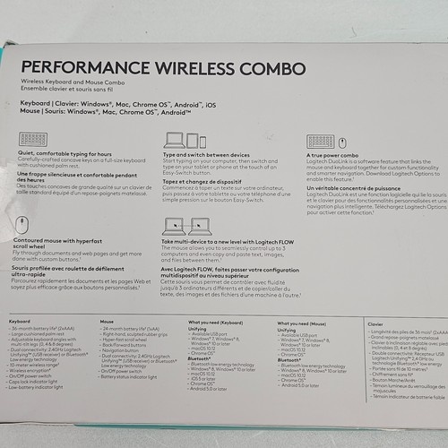 Logitech Performance Wireless Mouse & Keyboard Combo 920-011291 MK825 - Zdjęcie 12 z 16