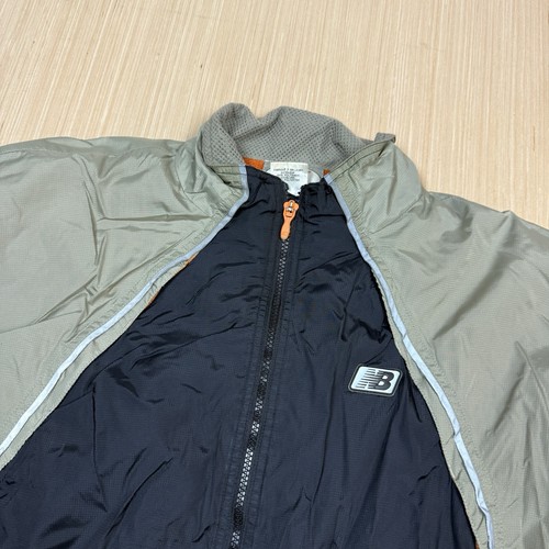 Vintage New Balance Windbreaker Jacket Running Reflective Stripe Mens Medium Y2K - Picture 3 of 11