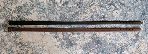 Cinturones Coach Hombre Negro Marrón 40” 100cm 2 Piezas Cuero - Imagen 2 de 9