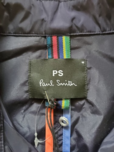 PAUL SMITH Abrigo Mac Impermeable Ligero Para Hombre M Azul Marino Impermeable Embalable - Imagen 11 de 14