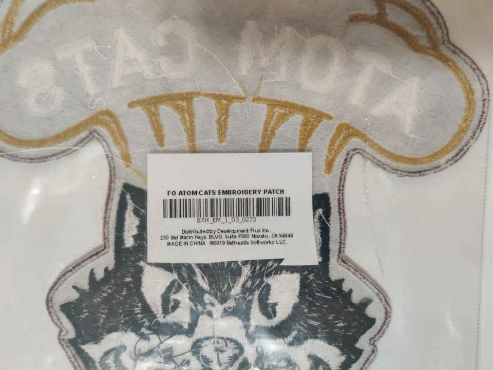 Bethesda Fallout Development Plus Inc Atom Cats Embroidery Patch - Image 3 of 3