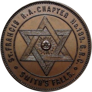 Smith's Falls Ontario Canada Masonic Chapter Penny Token St. Francis Chapter 133