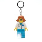 LEGO Iconic Doctor Keyring Torch - 76 mm Large Figure (KE185) - Includes 2 CR202