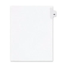 # 46 25 Pack Legal Exhibit Index Dividers Tab 1/25 Cut 11X8" Number "46"