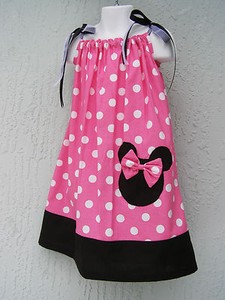 Minnie-Mouse-Applique-Girl-Pillowcase-Dress-Size-4-6-8-10-12-Handmade-Gift