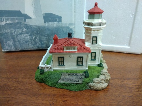 HARBOUR LIGHTS 1995 GREAT LIGHTHOUSE OF THE WORLD MUKILTEO LIGHT WASHINGTON #417 - Picture 4 of 19