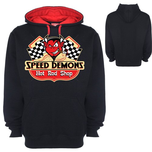 Hot American Con Racing V8 Felpa Race Demon Speed Rod Cappuccio Personalizzato OqO7rTR