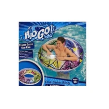 New Bestway H20 Go Stained Glass Swim Ring Pool Beach Floatie 