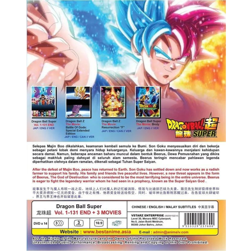 DVD Anime Dragon Ball SUPER Complete Series VOL.1-131 End + 3 Movies ENGLISH DUB - Picture 2 of 9