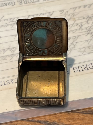 Antique Vintage Diamond Match Co Boom Metal Tin Vesta Match Safe Case Holder Old - Picture 8 of 9
