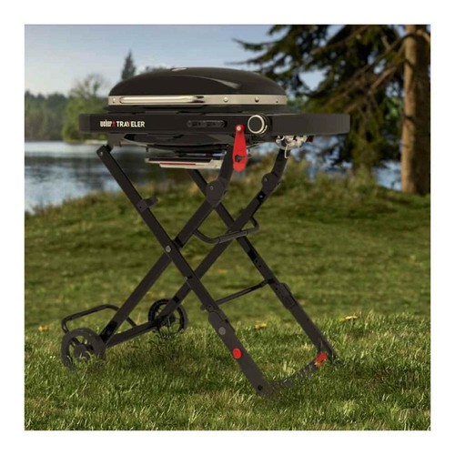 WEBER Barbecue a Gas in Acciaio 1 Bruciatore Nero Traveler Compact 1500557 - Foto 3 di 4