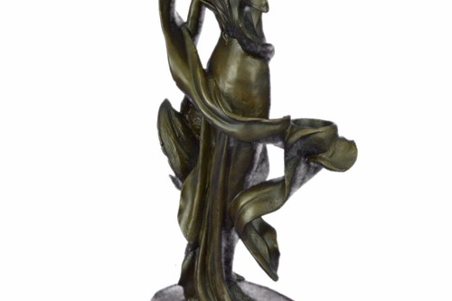 Sensual Floral Lady Bronze Candle Holder Bronze Sculpture Statue Figurine Deco - Picture 5 of 10