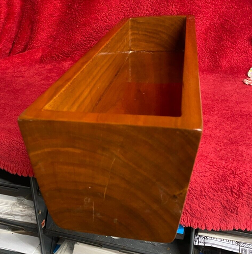 Handcrafted Extra Large Cherry Wood Rectangle Bowl - Picture 3 of 5