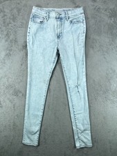 Old Navy Girls 16 Jeans Jeggings Rock Skinny Light Blue Adjustable Ripped 28x28