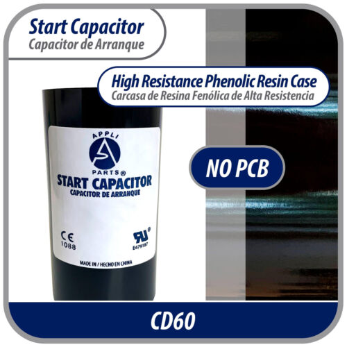 Appli Parts motor start capacitor 145-175 Mfd (microfarads) uF 250 VAC universal - Picture 6 of 8