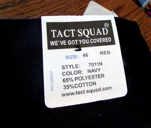 TACT Squad Men's Dk Navy Utility Cargo Uniform Pants Size 46 Unfinished Hem NWT - Picture 3 of 16