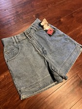 VTG 1996 NOSWT No Boundaries denim high waisted shorts Women  s Junior Sz 9 Rare 