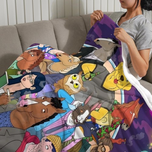 BoJack Reiter Überwurf Decke Bett Couch Deko Nap Auto Ganzjahres Geburtstagsgeschenke - Bild 3 von 7