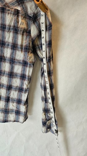 PINKY PEARL BUTTON DOWN LONG SLEEVE PLAID SHIRT Young Misses SZ YL - Picture 12 of 13