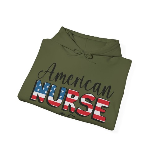 American Nurse Pullover Hoodie American Flag 4th Of July Unisex Sweatshirt Gift - Picture 15 of 19