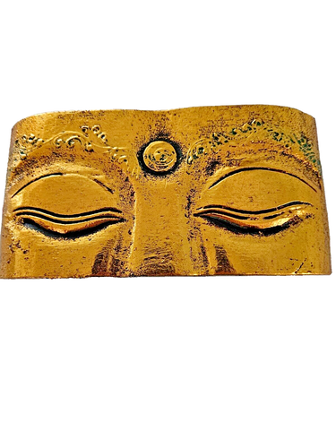 π Beautiful Bali Decorative Buddha face wood sculpture wall Decor gold Small π - Foto 2 di 4