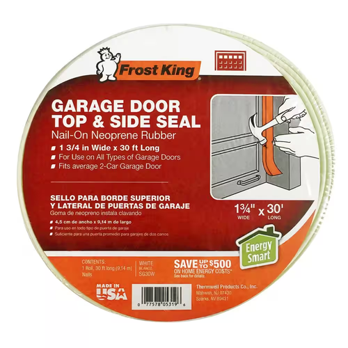 30 Ft. Nail On Garage Door Top And Side Seal. 1- 3/ 4 W. | L Frost King Seal X - Picture 2 of 11