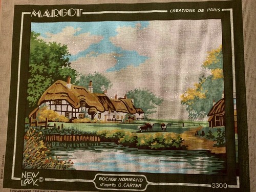 Margot Creations De Paris Vintage Normandy Farmland Tapestry Canvas New Look - Picture 2 of 3