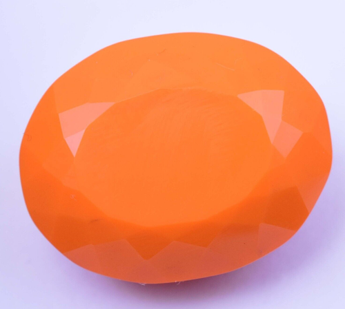 46.00 Ct Flawless Natural Orange Opal Certified Unheated Oval Shape Gemstone - Picture 4 of 6