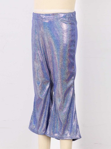Kids Girls Boys Shiny Hip Hop Jazz Dance Flared Trousers Sequins Bell Bottoms - Picture 42 of 79