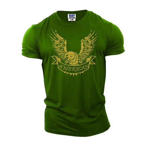 Mens Distressed American Eagle Short Sleeve T-Shirt USA New Graphic New Gift Tee - Picture 20 of 41