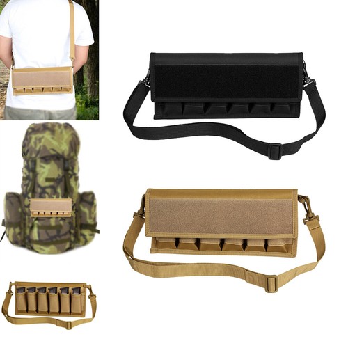 6 Round Tactical Gun Pistol Magazine Storage Pouch 6 Mag Holder Bags with Strap - Picture 15 of 23
