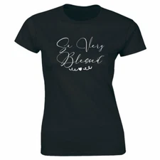 So Very Blessed with Heart Symbol Short Sleeve T-Shirt for Women