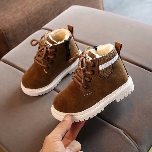 Casual Shoes Autumn Winter Boys Shoes Fashion Leather Soft Antislip Girls Boots - Picture 10 of 16