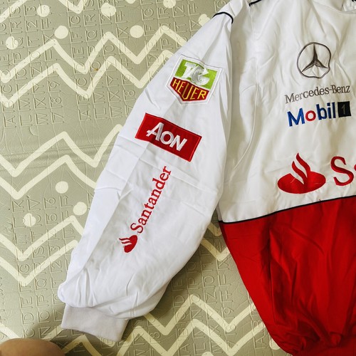 Vintage Mercedes Benz EMBROIDERED JACKET MOTO RACING F1 MOTORCYCLE JACKET Large - Picture 3 of 7