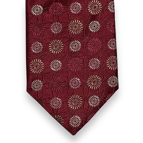 Napoli Nordstrom Burgundy Red Navy Blue Textured Thick Silk Designer Tie Long - Picture 3 of 9