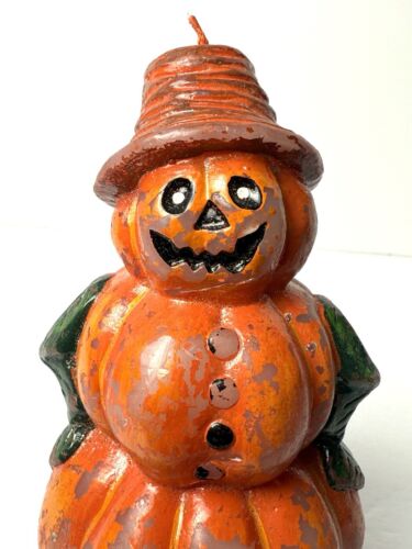 Vintage Halloween Pumpkin Candle Christopher Radko Leader of the Patch Fall RARE - Picture 2 of 9