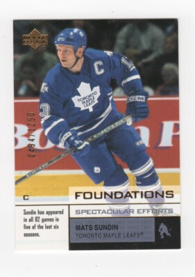 SP 2002-03 Upper Deck Foundations /1250 #161 Mats Sundin Toronto Maple Leafs 