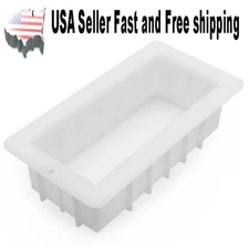 Rectangular Silicone DIY Rectangle Loaf Soap Mold 39 oz ~ US Seller