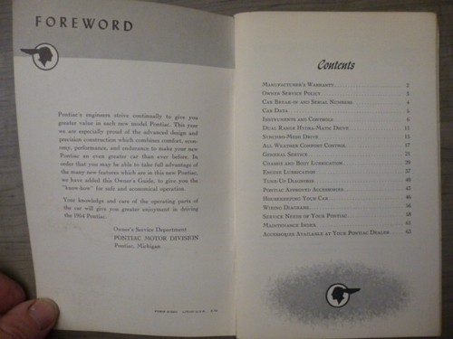 1954 Pontiac Owner's Guide - Picture 2 of 10