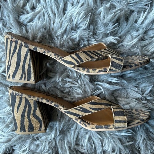 Free People Charlie-V animal print block heel sandal women’s shoe size 10 - Picture 7 of 10