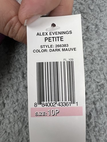 Alex Evenings Formal Dress Womens 10P Ruched Homecoming Hoco Prom Mermaid Purple - Picture 8 of 22