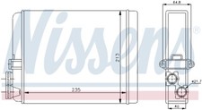 NISSENS 73641 Heat Exchanger, interior heating for VOLVO