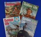 New Listing1957 Outdoor Life Magazines - Lot of 4 issues - Fishing Hunting + Vintage Ads