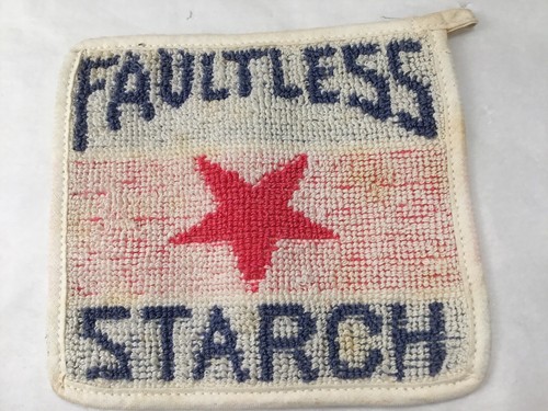 Fehlerfreie Stärke Werbung Hot Pad weiß mit rot und blau - Bild 2 von 3