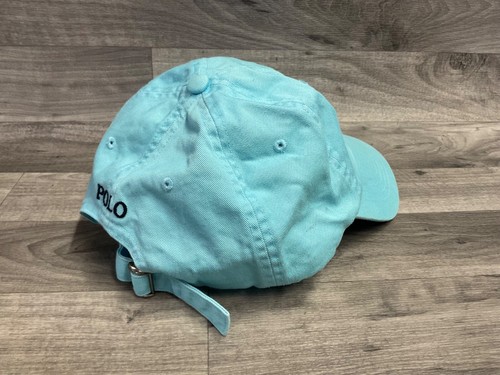 Polo Ralph Lauren Hat Cap Strap Back Aqua Blue Pony One Size Cotton Casual Dad - Picture 4 of 12