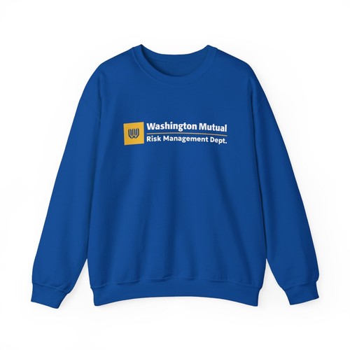 Washington Mutual Risk Management Dept. Crewneck Sweatshirt, WaMu Sweater, Stonk - Picture 31 of 42