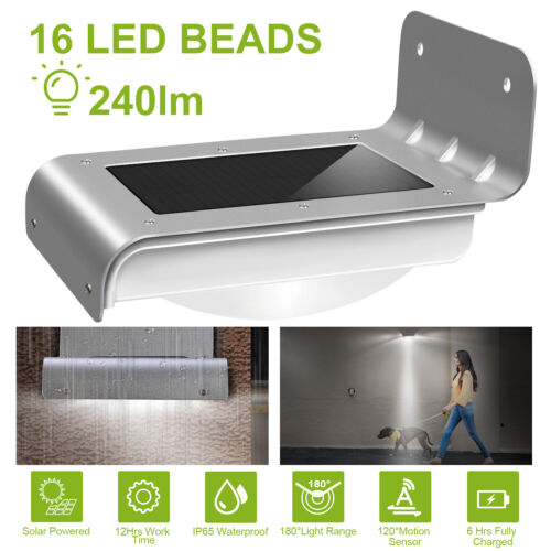 16 LED Solar Power Light Motion Sensor Light Garden Security Light Waterproof - Bild 4 von 12