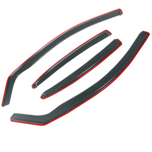 Tinted Wind Deflectors For Skoda Octavia lII MK3 5-doors 2013-2019 4-pcs + Clips - Picture 4 of 11